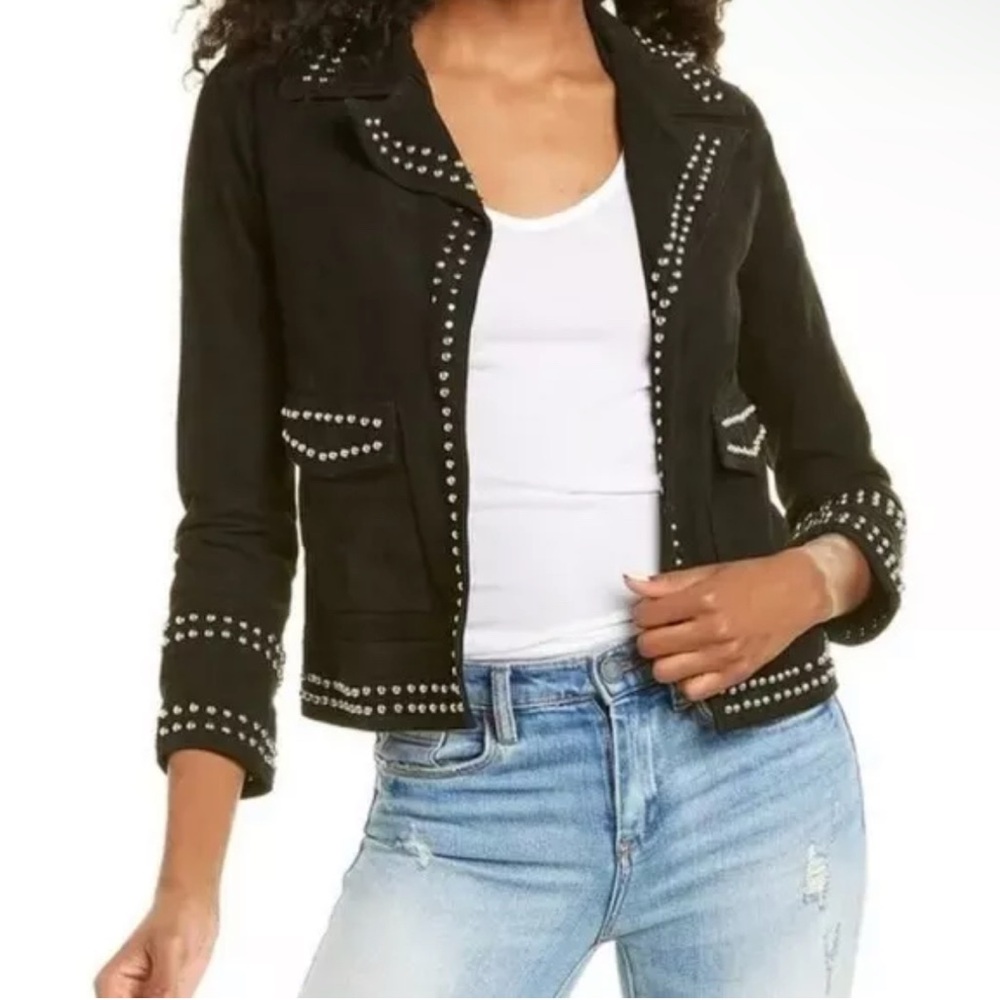 ALLSAINTS Evans Studded Suede Jacket